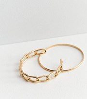 New Look 2 Pack Gold Chain Bangles